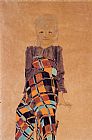 Egon Schiele Seated Girl painting